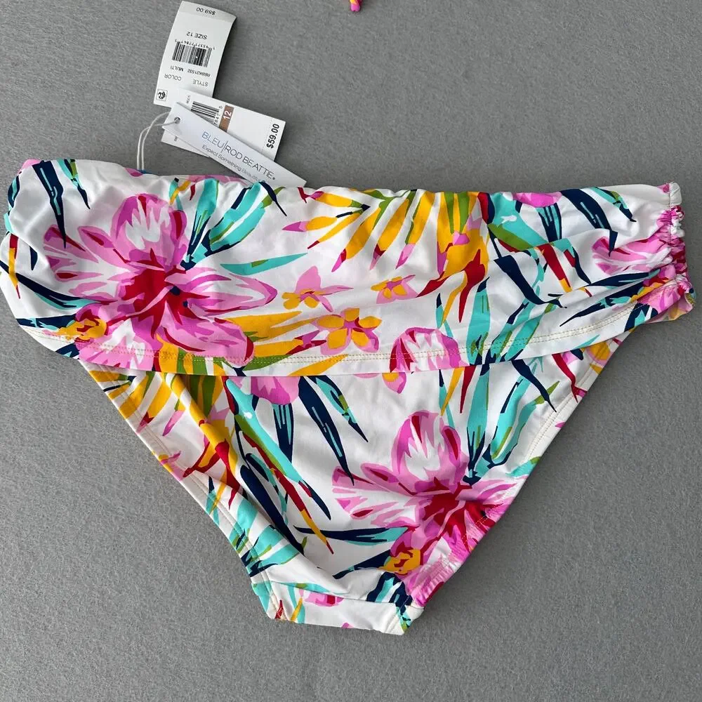 Bleu Rod Beattie Beachy Keen Tropical Bikini Swim Bottom Womens Sz 12 - Picture 2 of 8